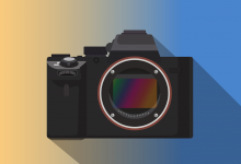 An illustration of a camera